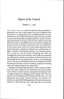 Report Ofthe Council