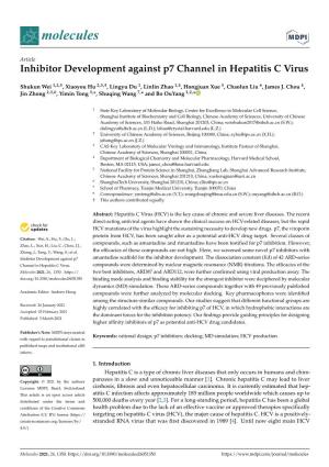 Inhibitor Development Against P7 Channel in Hepatitis C Virus