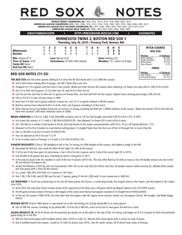 Post-Game Notes 7.26.18 Vs. MIN.Indd