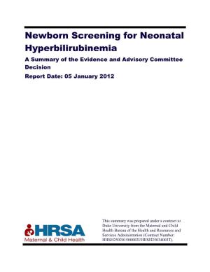 Newborn Screening for Hyperbilirubinemia