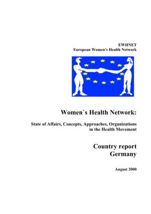 Women`S Health Network: Country Report Germany
