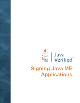 Signing Java ME Applications