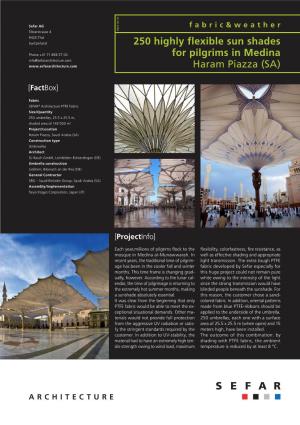 Architecture – Sun Shades for Pilgrims, Medina