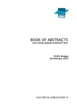 Book of Abstracts Vliz Young Marine Scientists’ Day