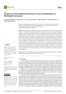 Analysis of Dual-Band Direction of Arrival Estimation in Multipath Scenarios