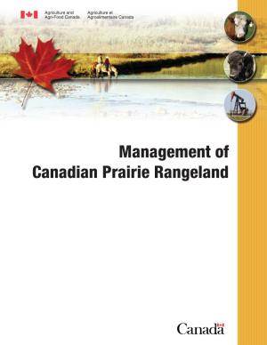 Management of Canadian Prairie Rangeland