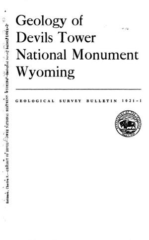 Geology of Devils Tower National Monument Wyoming