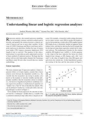 Understanding Linear and Logistic Regression Analyses