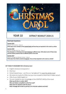 Year 10 Extract Booklet 2020-21