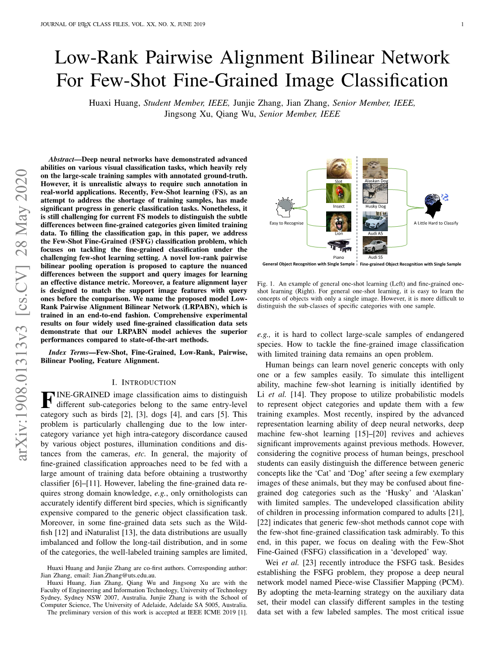 Low-Rank Pairwise Alignment Bilinear Network for Few-Shot Fine