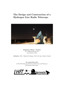 The Design and Construction of a Hydrogen Line Radio Telescope