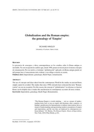 Globalization and the Roman Empire: the Genealogy of ‘Empire’