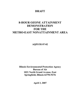 Metro-East 8Hr Attainment Demonstration