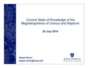 Current State of Knowledge of the Magnetospheres of Uranus and Neptune