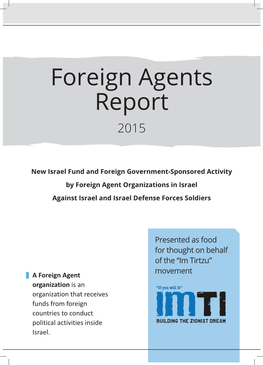 Foreign Agents Report 2015