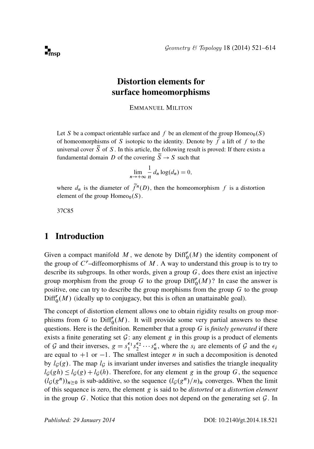 Distortion Elements for Surface Homeomorphisms