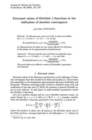 Half-Plane of Absolute Convergence