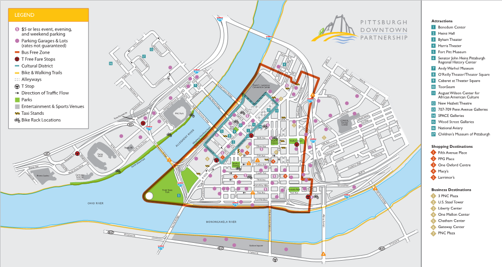 Downtown Map of Pittsburgh