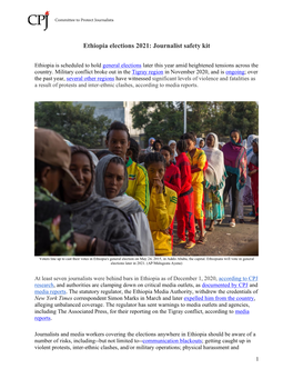 Ethiopia Elections 2021: Journalist Safety Kit