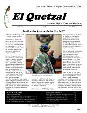 Justice for Genocide in the Ixil?