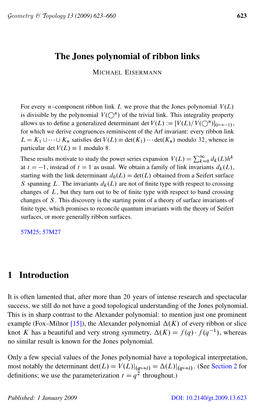 The Jones Polynomial of Ribbon Links