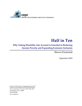 Relationship Between Disability and Poverty