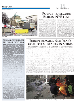 Police to Secure Berlin NYE Fest