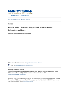 Flexible Strain Detection Using Surface Acoustic Waves: Fabrication and Tests