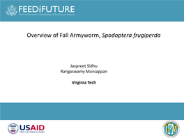 Overview of Fall Armyworm, Spodoptera Frugiperda