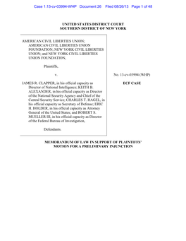 Case 1:13-Cv-03994-WHP Document 26 Filed 08/26/13 Page 1 of 48