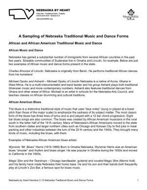 Nebraska Traditional Music and Dance Forms