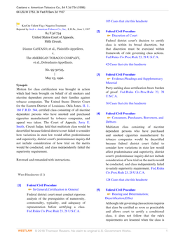 Castano V. American Tobacco Co., 84 F.3D 734 (1996) 64 USLW 2753, 34 Fed.R.Serv.3D 1167