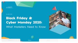 EUROPE Black Friday & Cyber Monday 2020: What Marketers Need to Know