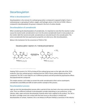 Decarboxylation What Is Decarboxylation?