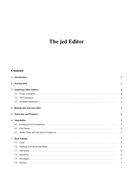 The Jed Editor