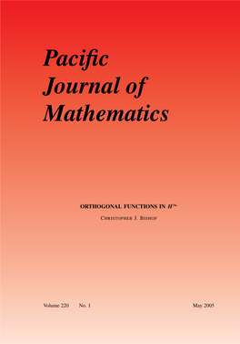 Orthogonal Functions in H∞