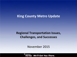 King County Metro Update