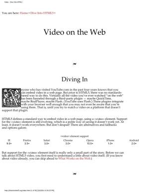 Video - Dive Into HTML5