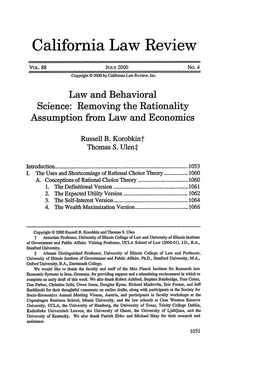 Removing the Rationality Assumption from Law and Economics