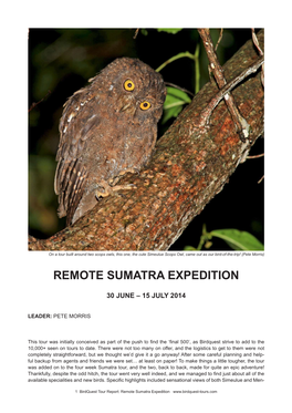 Remote Sumatra Expedition