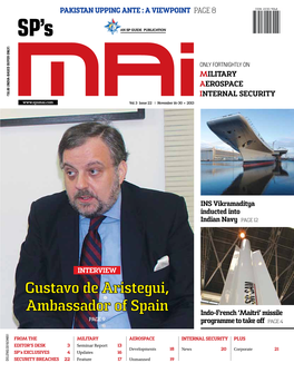 SP's MAI Cover 22-2013.Indd 1 18/11/13 5:45 PM Deploy the Skeldar UAS for Maritime Operations