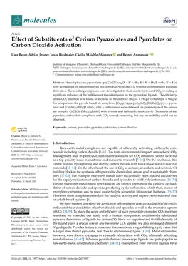 Effect of Substituents of Cerium Pyrazolates and Pyrrolates on Carbon Dioxide Activation