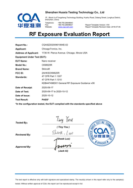 RF Exposure Evaluation Report