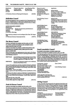 Midlothian Council the Moray Council Perth & Kinross Council South