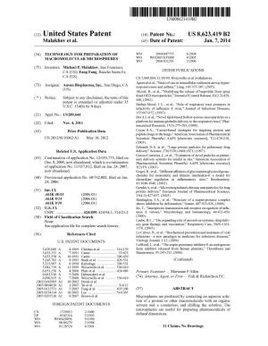 (12) United States Patent (10) Patent No.: US 8,623,419 B2 Malakhov Et Al