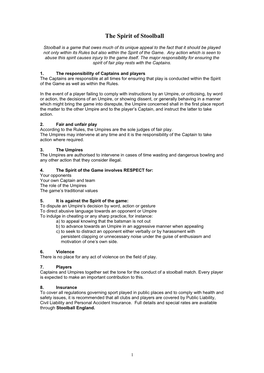 Rules of Stoolball