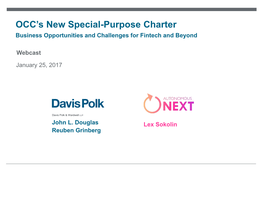 OCC's New Special-Purpose Charter