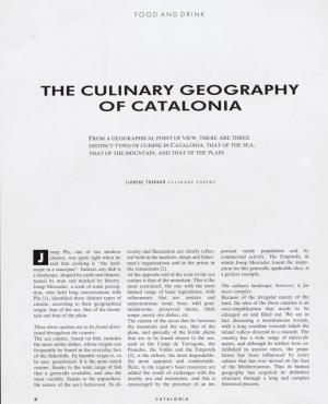 Theculinary Geography O F Catalonia
