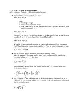 Adiabatic Processes and Thermodynamic Diagrams