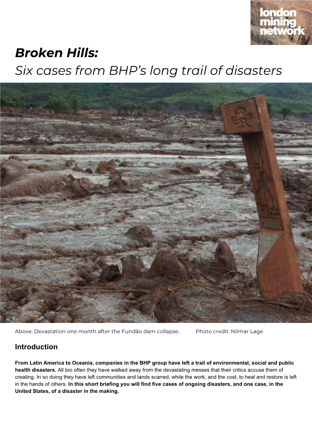 Broken Hills: Six Cases from BHP's Long Trail of Disasters